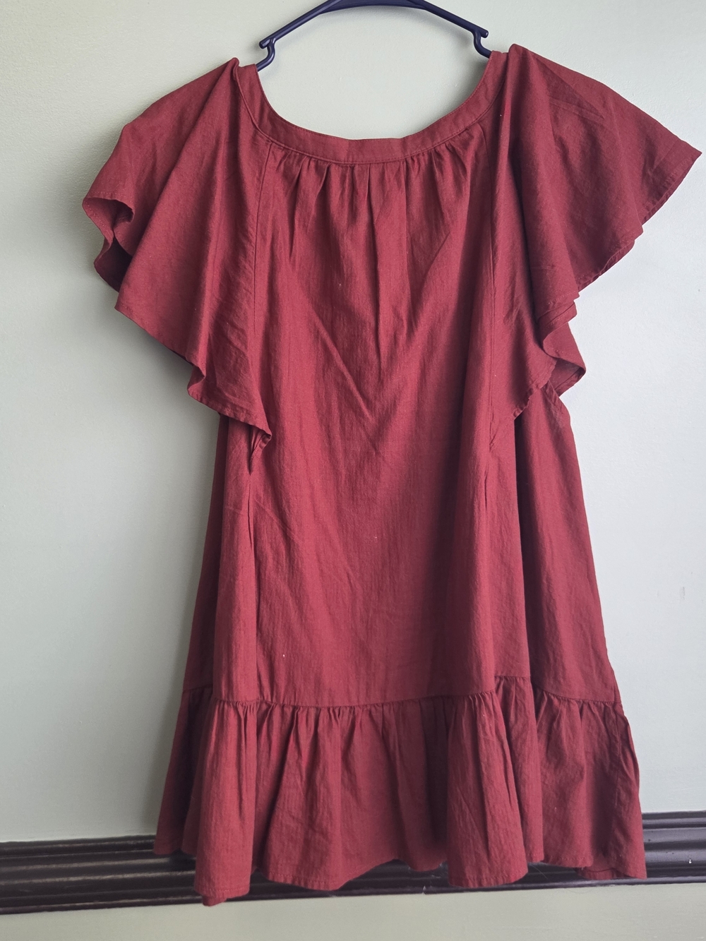 a.n.a Women's Deep Wine V-Neck Tunic Top - Picture 6 of 6